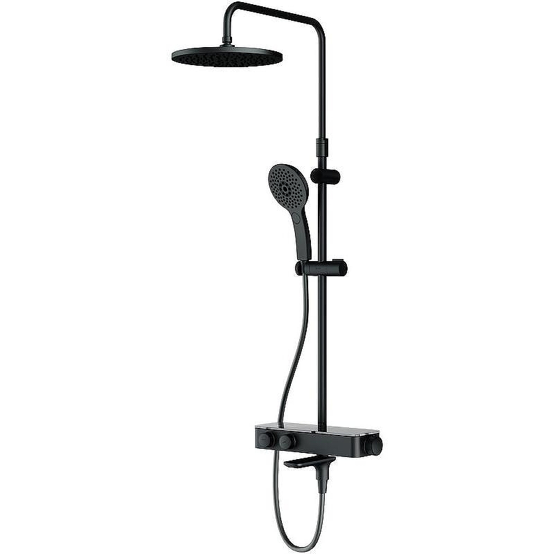 Душевая система AM.PM Inspire V2.0 F0750A522 с термостатом Черная матовая