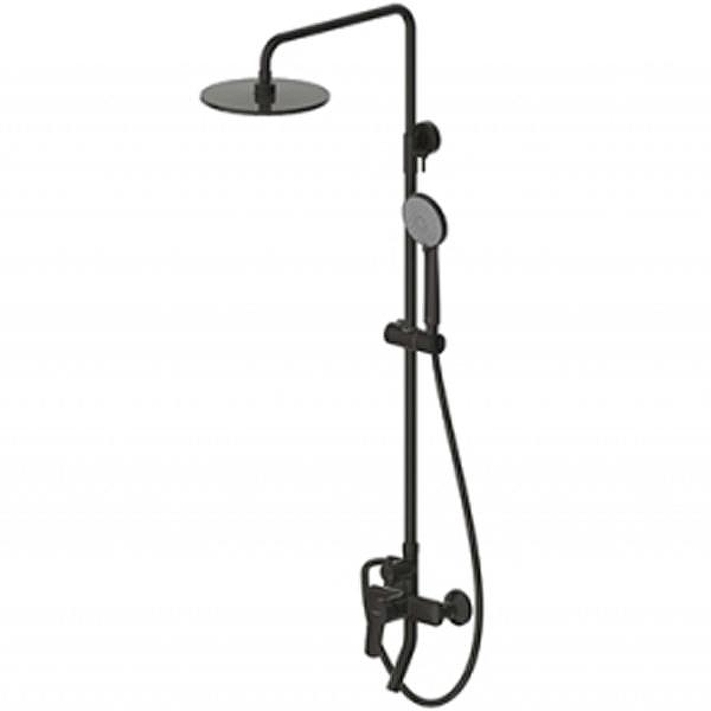 Душевая система Bravat Rhein F6429564BW-A-ENG Черный матовый
