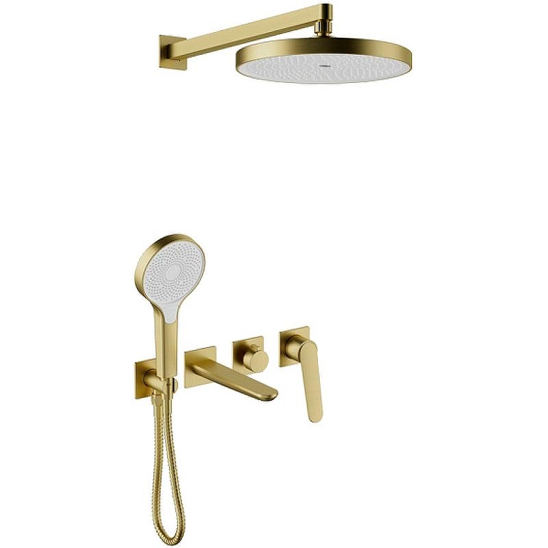 Душевая система Bronze de Luxe Айкон 3009CBG Золото матовое