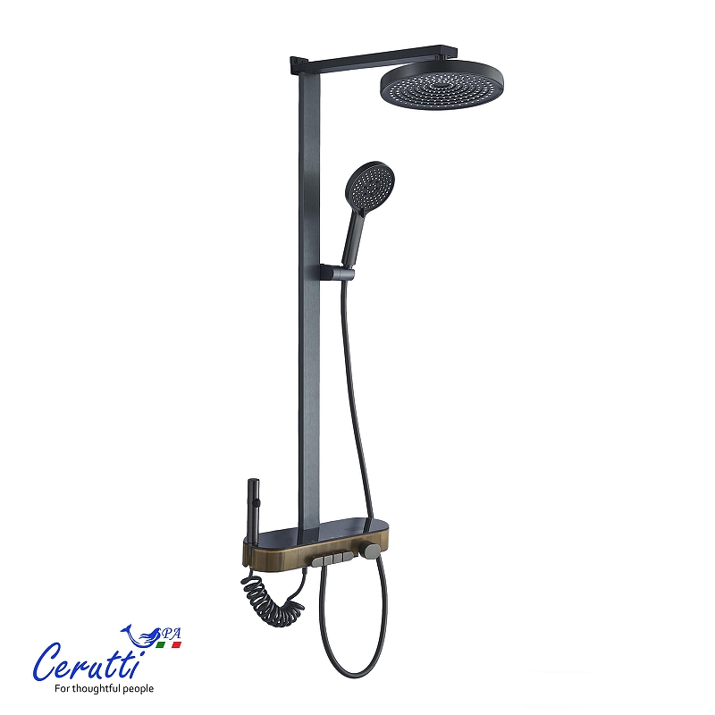 Душевая система Ceruttispa Nevio 11361 цвет Графит
