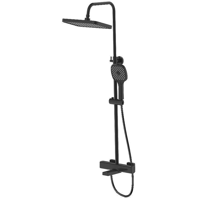 Душевая система ESKO STT3054Black с термостатом Черная матовая