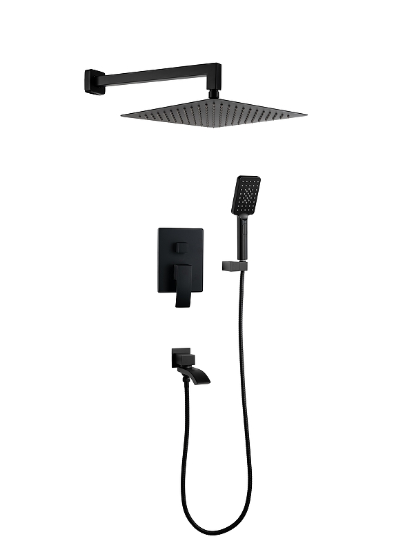 Душевая система FILARETE Waterfall FL1010BL цвет Черный матовый
