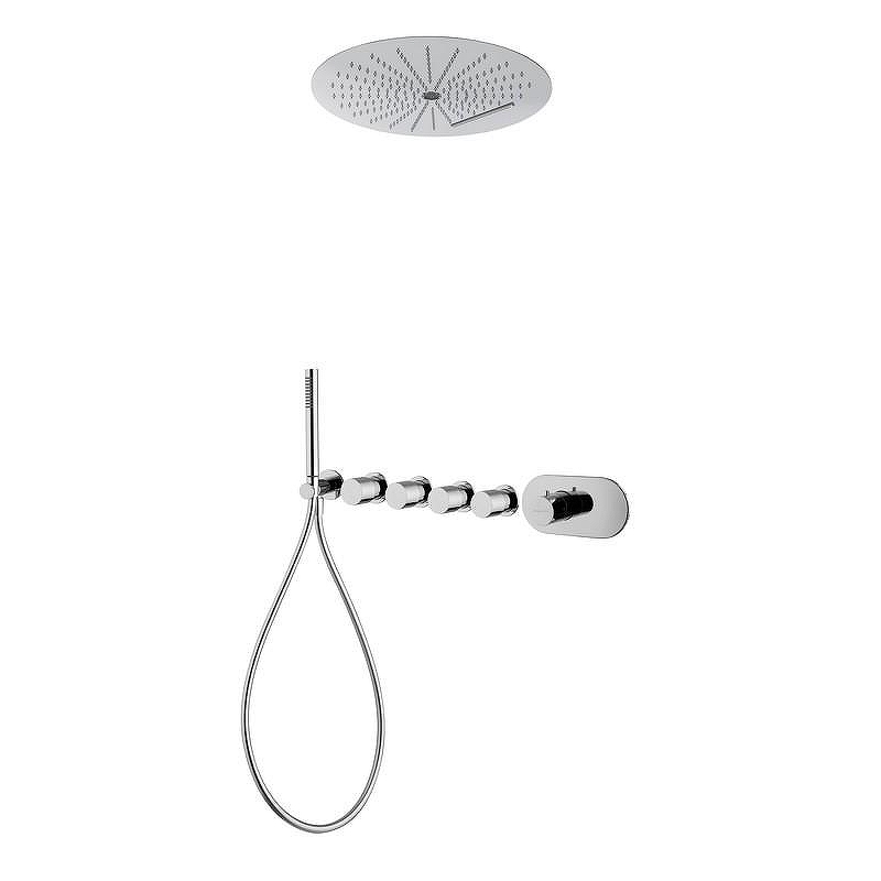 Душевая система Fima Carlo Frattini Shower systems F3188X4R40SN с термостатом цвет Никель брашированный