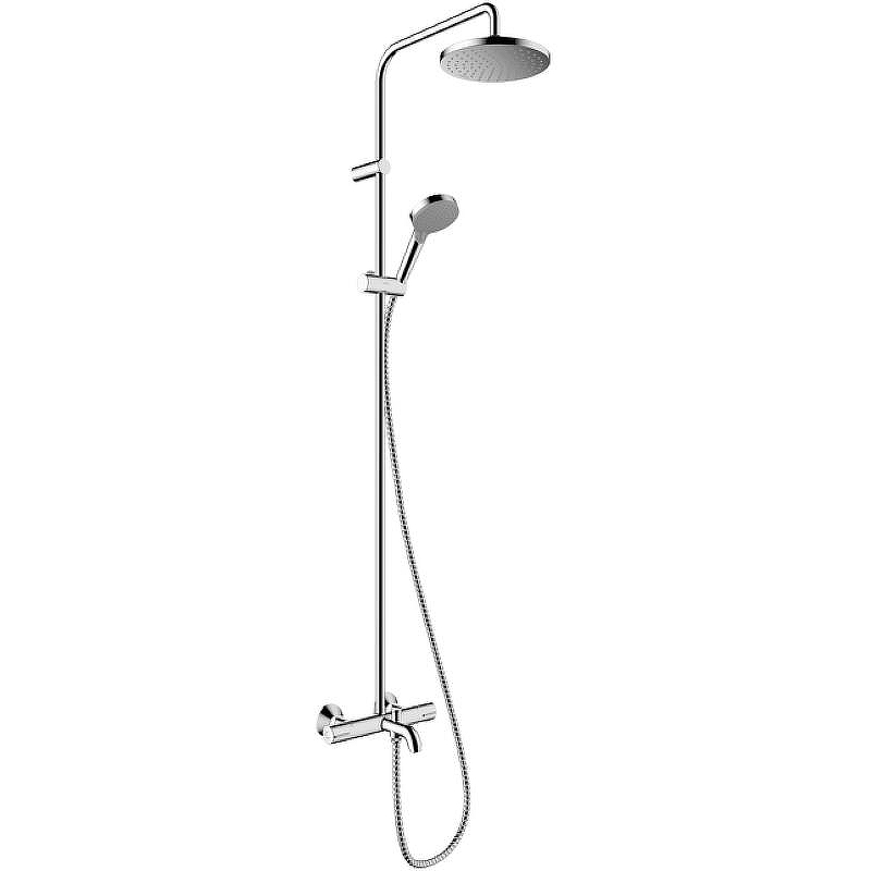 Душевая система Hansgrohe Vernis Blend Showerpipe 200 1jet EcoSmart 26079000 с термостатом Хром