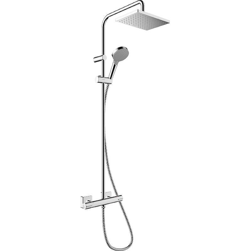 Душевая система Hansgrohe Vernis Shape Showerpipe 26319000 с термостатом Хром
