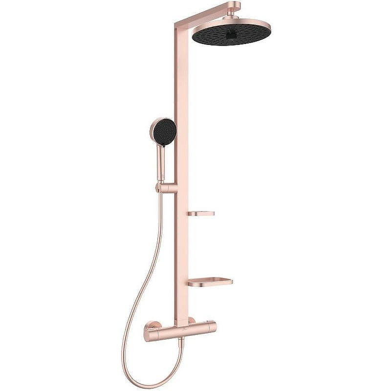 Душевая система Ideal Standard Alu+ BD583RO с термостатом Rose