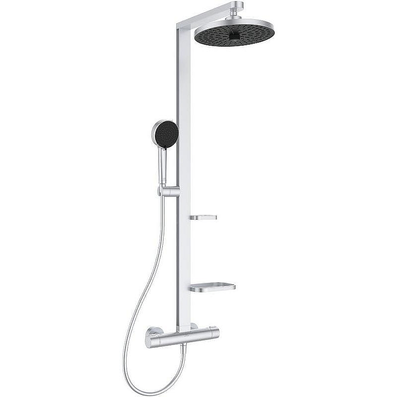 Душевая система Ideal Standard Alu+ BD583SI с термостатом Серебряная