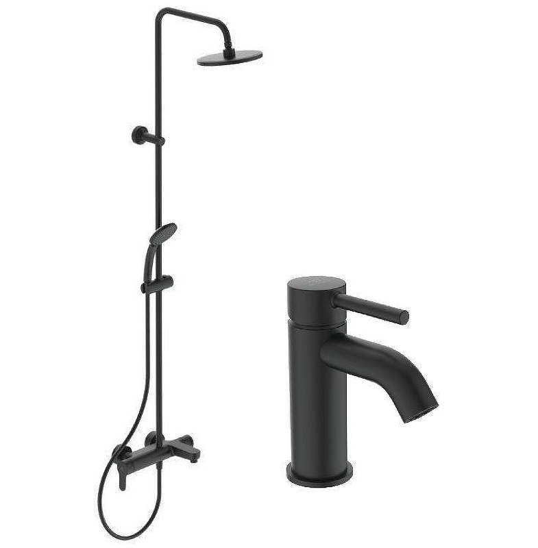 Душевая система Ideal Standard Cerafine O BL749S4 со смесителем для раковины цвет Silk Black / Черный шелк