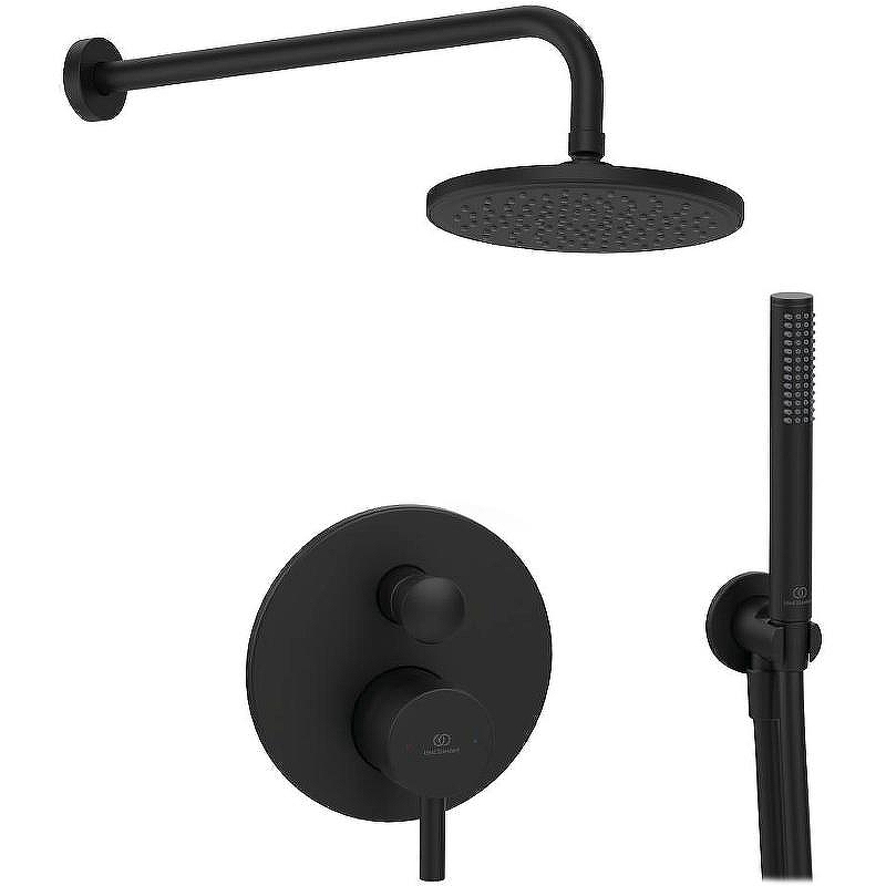 Душевая система Ideal Standard Ceraline BD192XG Черная матовая