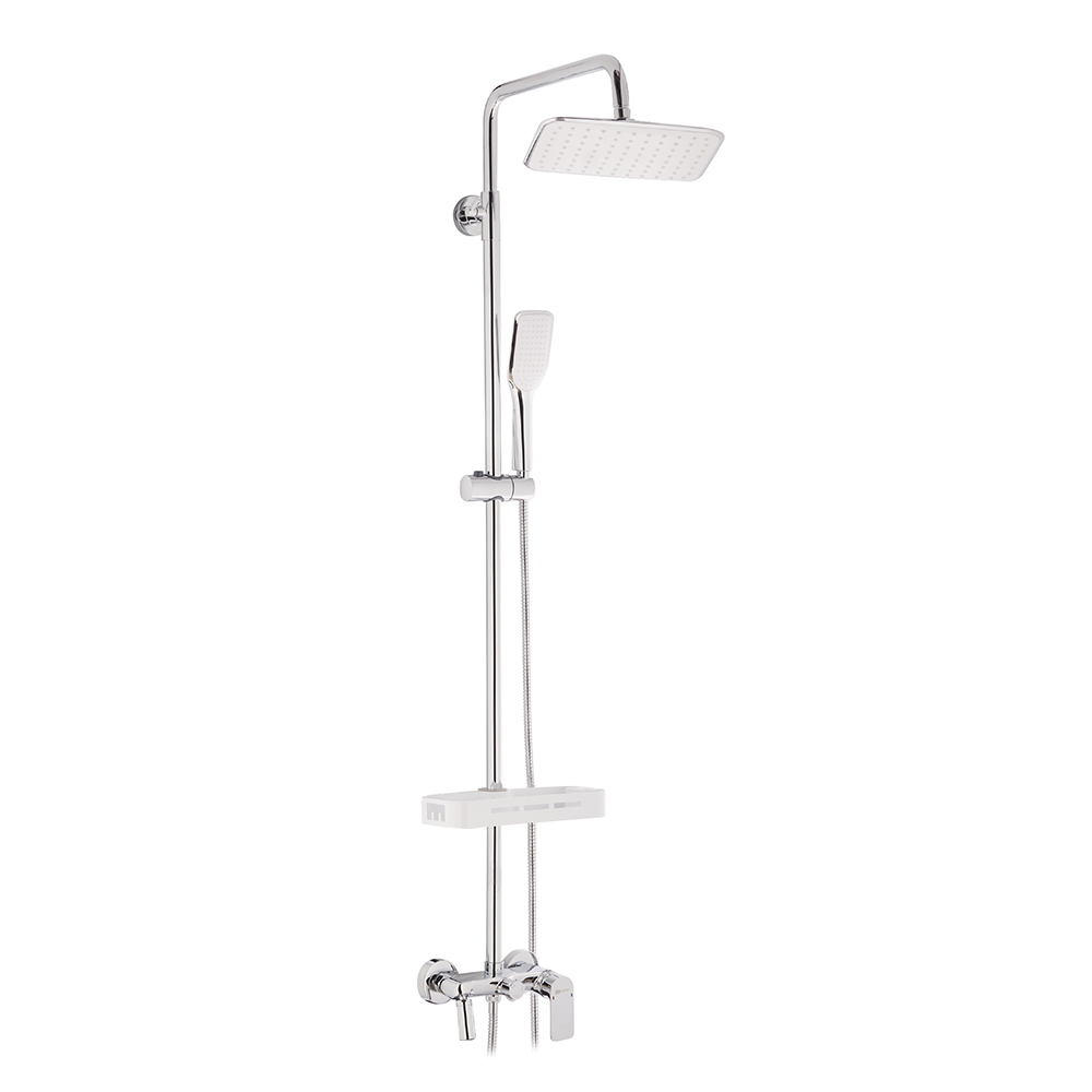 Душевая система Lemark Tropic с верхним душем с лейкой с изливом хром (LM7002C)