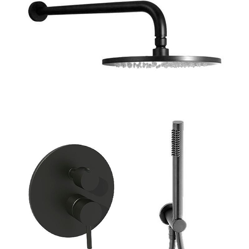 Душевая система Paffoni Light KITLIG018NO Черная матовая