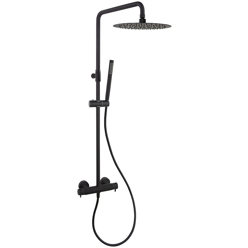 Душевая система Ramonsoler Odisea 395401RM300NM с термостатом Черная матовая