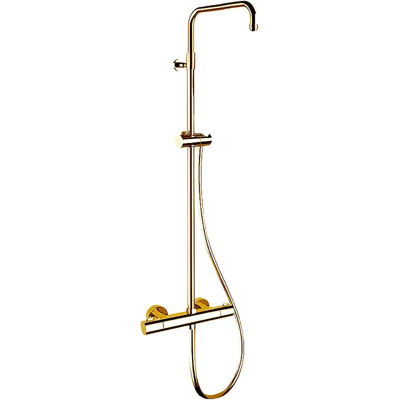 Душевая система Remer Elegance EQ32ASSDBG с термостатом Золото брашированное