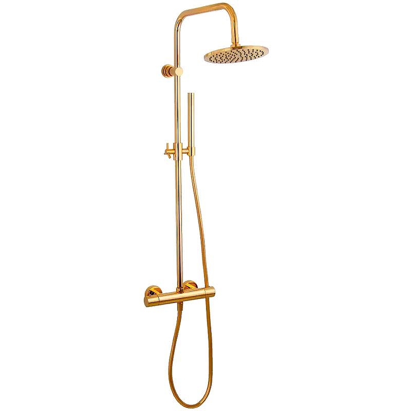 Душевая система Remer Elegance EQ32X7MMM20DO с термостатом Золото глянцевое