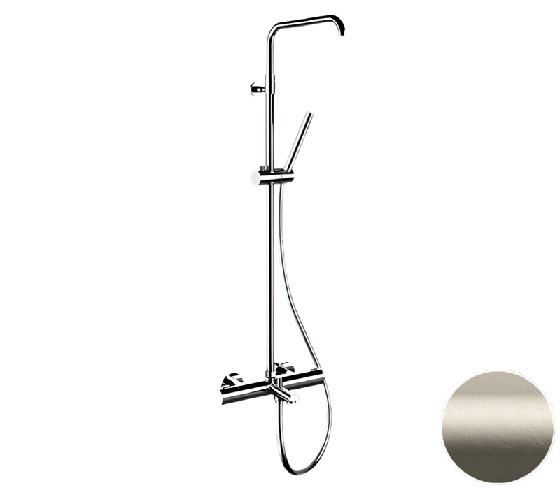 Душевая система Remer Elegance EQ34A7MMSSOFXV с термостатом цвет Сталь