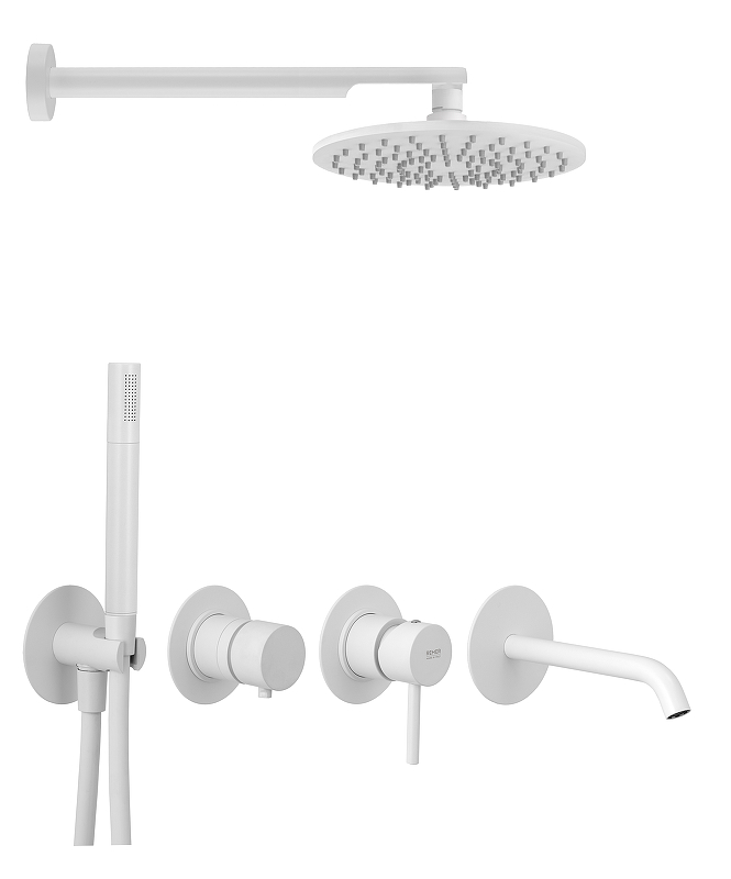 Душевая система Remer X-Style X96D3SETBO цвет Белый матовый