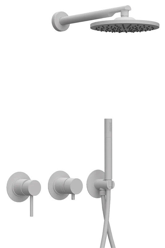 Душевая система Remer X-Style X96S02OBO цвет Белый матовый