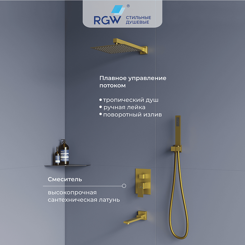 Душевая система RGW Shower Panels SP-56G 51140856-06 Золото