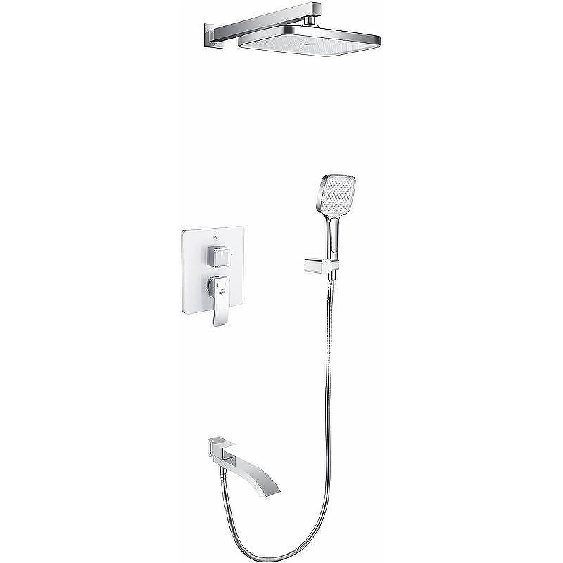 Душевая система Rose R15F R1535F Белая Хром