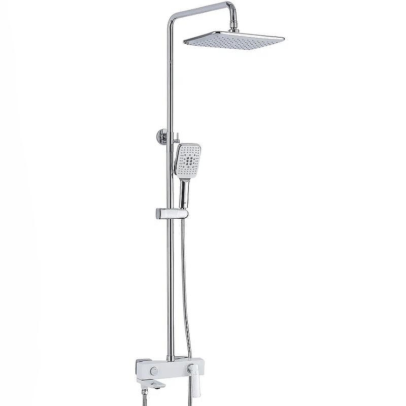 Душевая система Rose R27F R2736F Белая Хром