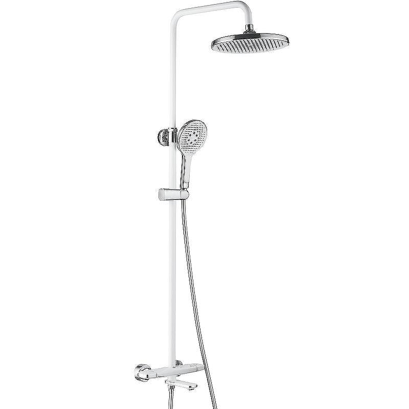 Душевая система Rose R39F R3996F с термостатом Белая Хром