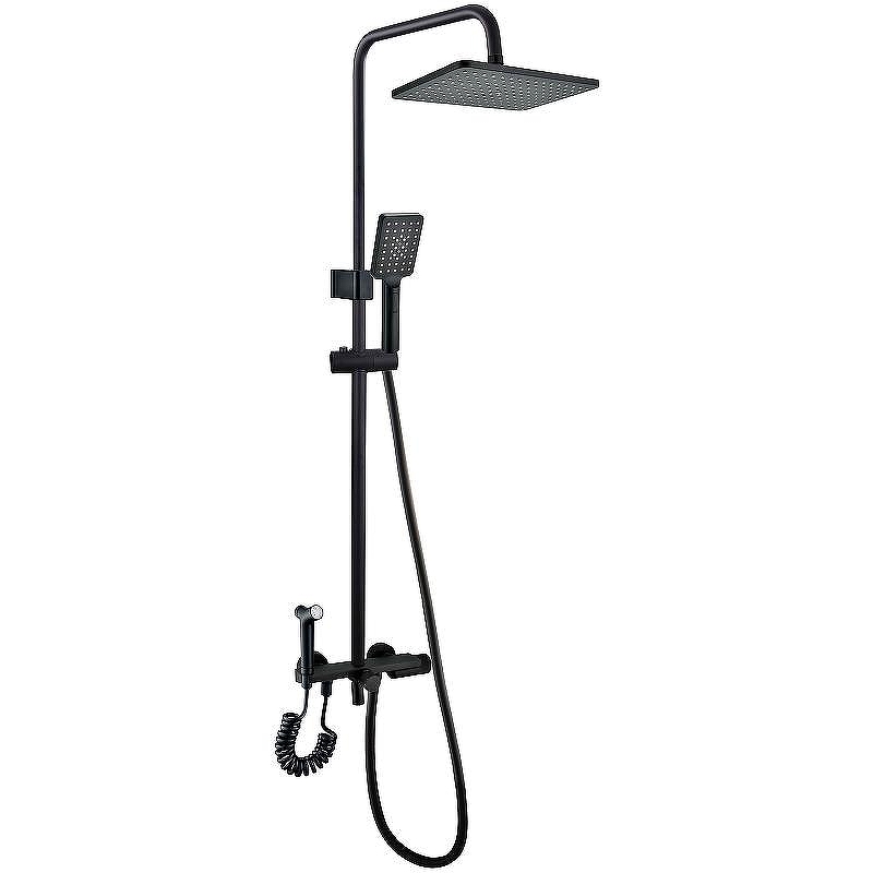 Душевая система Royce Crown RCS-112201BL Черная матовая