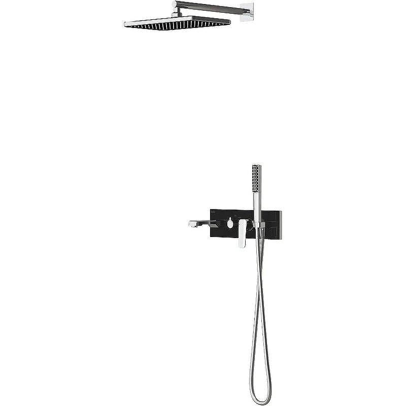 Душевая система Teska Life AS3100B Хром Черное стекло