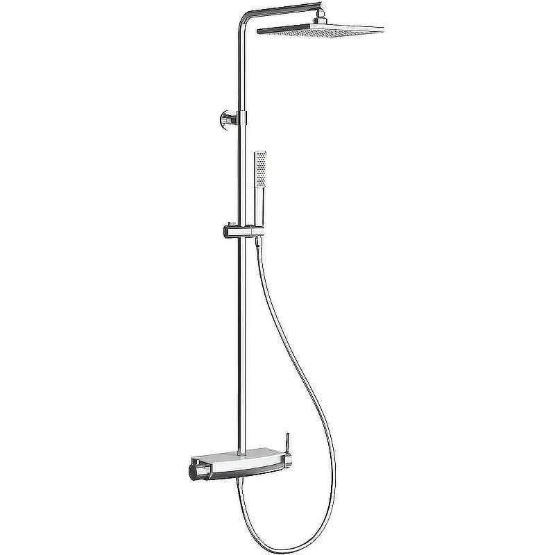 Душевая система Teska Mira DK2922C Хром Белое стекло