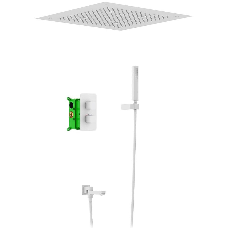 Душевая система Timo Petruma SX-5019/16SM с термостатом Белая матовая