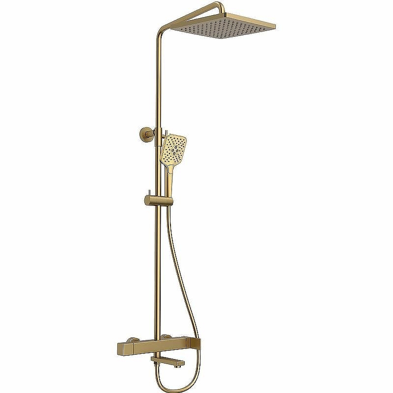 Душевая система Vincea Cube VSFS-1C1BG Брашированное золото