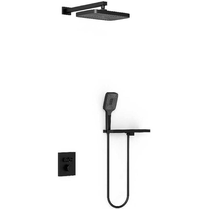 Душевая система Vincea Inspire VSFW-321MT1RMB с термостатом Черная матовая