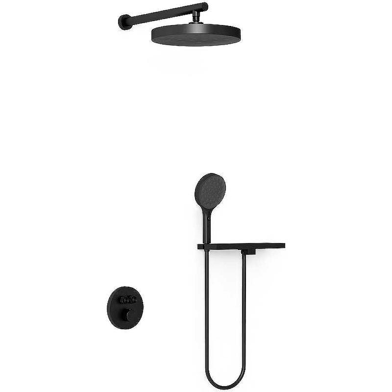Душевая система Vincea Inspire VSFW-3I22MT2RMB с термостатом Черная матовая