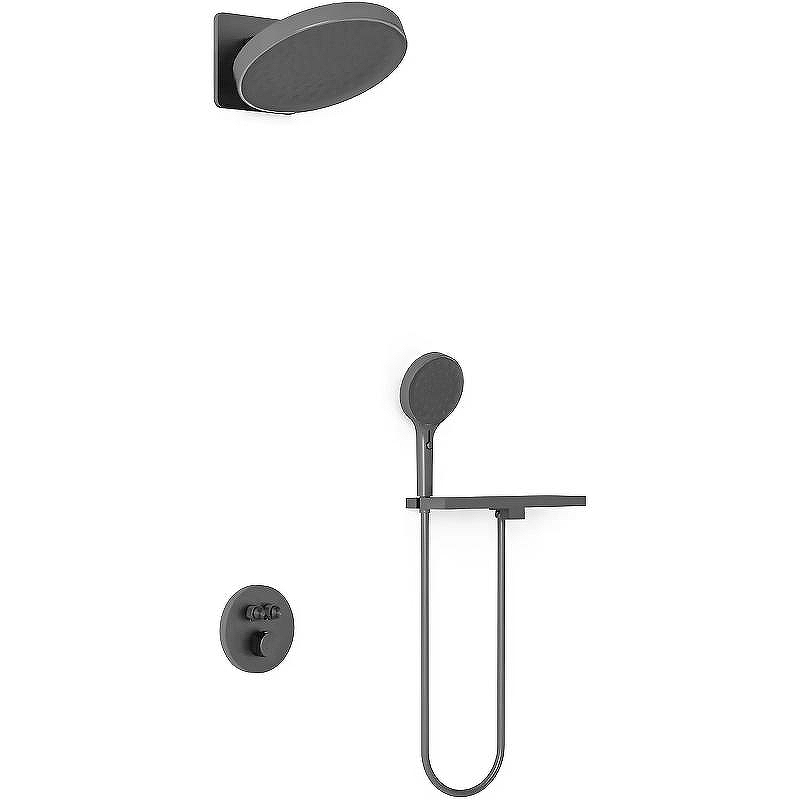 Душевая система Vincea Inspire VSFW-3I22MT3RGM с термостатом Вороненая сталь