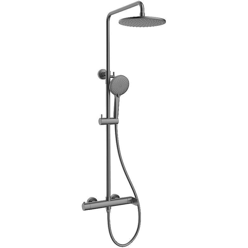 Душевая система Vincea Rondo VSFS-1R0GM Вороненая сталь