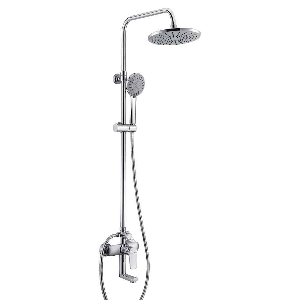 Душевая система WasserKraft с верхним душем с лейкой с изливом хром (A16601)