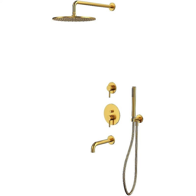 Душевая система Whitecross Y brushed gold YSET07GLB Брашированное золото