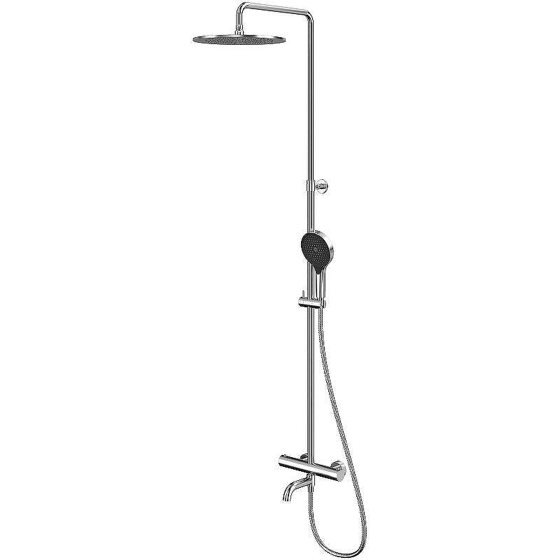 Душевая система Whitecross Y brushed nickel Y1234TOPNIB с термостатом Брашированный никель