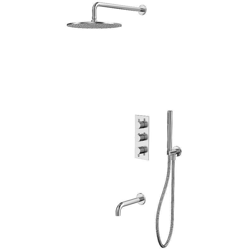 Душевая система Whitecross Y brushed nickel YSET11NIB с термостатом Брашированный никель