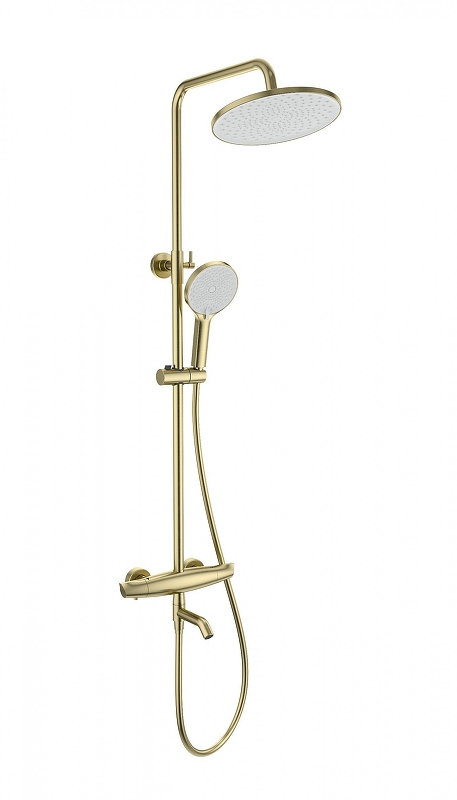 Душевая система Wonzon & Woghand Capsule WW-B3031-A2-BG с термостатом цвет Брашированное золото