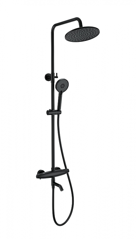 Душевая система Wonzon & Woghand Capsule WW-B3031-A3-MB с термостатом цвет Черный матовый