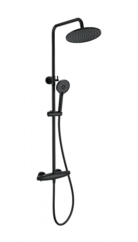 Душевая система Wonzon & Woghand Capsule WW-B3031-A-MB с термостатом цвет Черный матовый