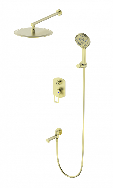 Душевая система Wonzon & Woghand Frame WW-88939010-BG цвет Брашированное золото