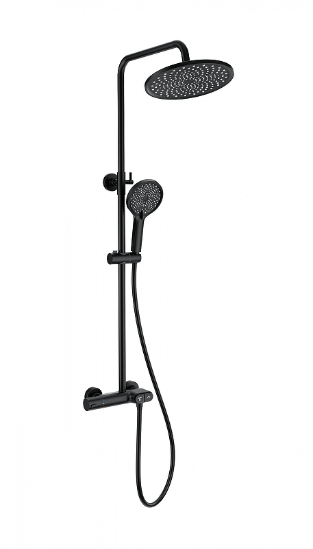 Душевая система Wonzon & Woghand Muse WW-B2091-A-MB с термостатом цвет Черный матовый