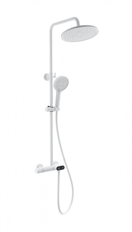Душевая система Wonzon & Woghand Muse WW-B2091-A-MW с термостатом цвет Белый матовый