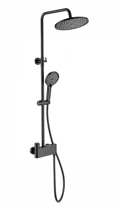Душевая система Wonzon & Woghand Muse WW-B3110-MB с термостатом цвет Черный матовый