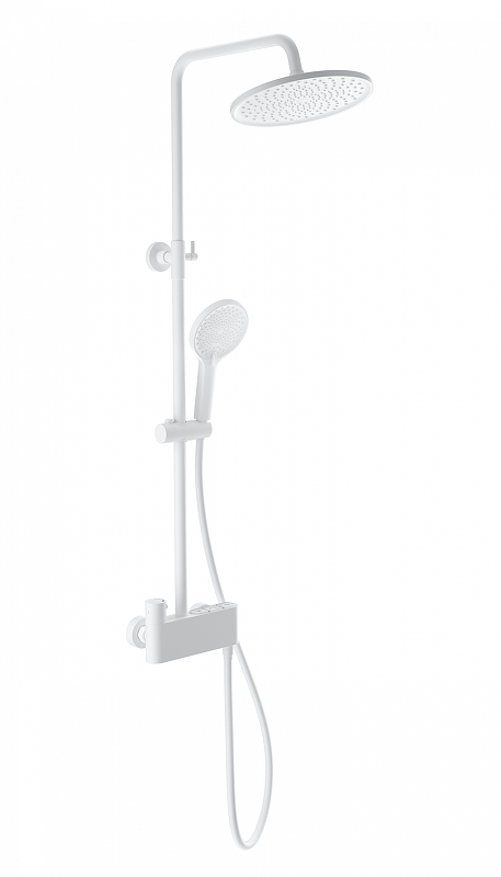 Душевая система Wonzon & Woghand Muse WW-B3110-MW с термостатом цвет Белый матовый