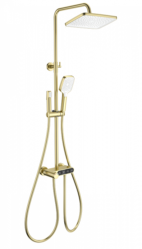 Душевая система Wonzon & Woghand Muse WW-B3112-BG с термостатом цвет Брашированное золото