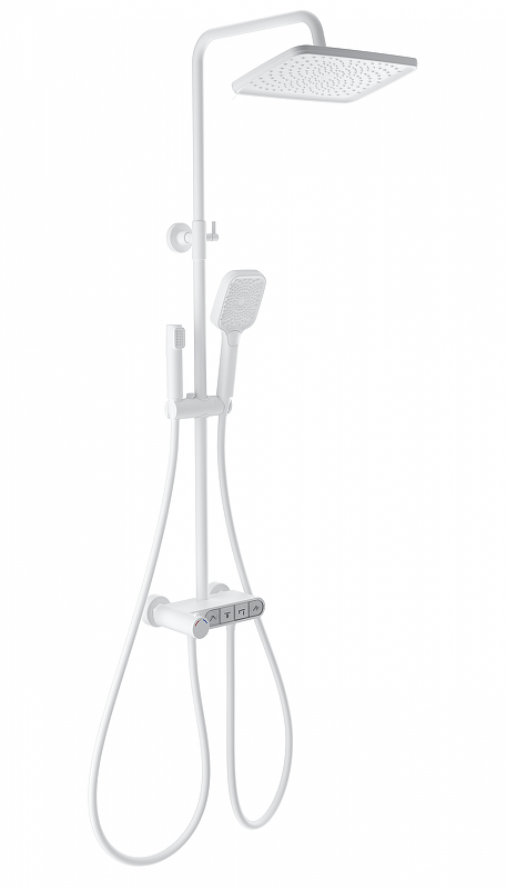 Душевая система Wonzon & Woghand Muse WW-B3112-MW с термостатом цвет Белый матовый