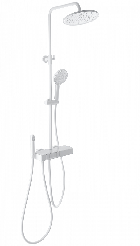 Душевая система Wonzon & Woghand Muse WW-B3580-MW с термостатом цвет Белый матовый