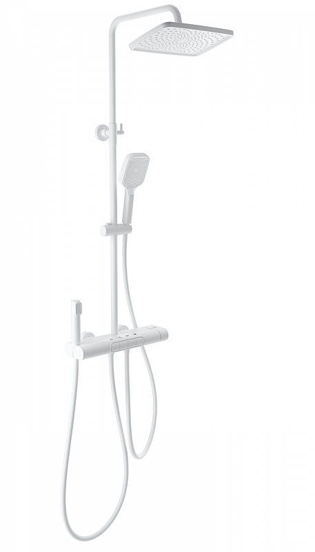 Душевая система Wonzon & Woghand Muse WW-B4129-MW с термостатом цвет Белый матовый